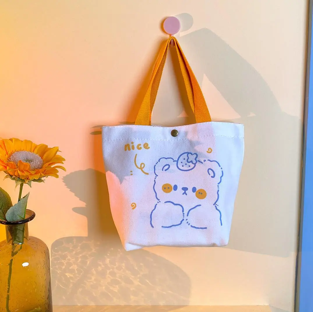 Canvas Bags Cute Cartoon Women's Blank Souvenirs, Environmental Protection, Student Advertising Gifts, Hand-held Shopping Bags