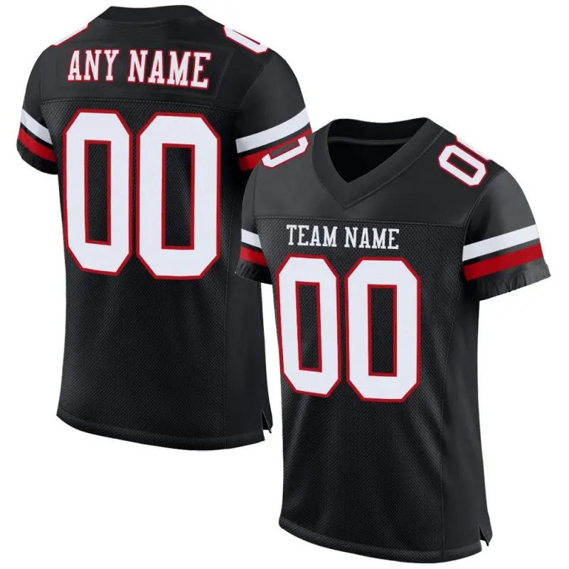 Customized Football T-shirt Men Clothing Funny Personality Street V Neck Black Jersey T Shirts DIY Name Custom Men Tee Top 2025
