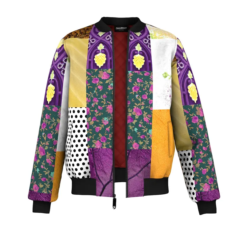 Irregular Stripes Graffiti Bomber Jacket for Men's Hip Hop Street Long Sleeve Zipper Jackets Autumn Outdoor Fashion Trend Coat