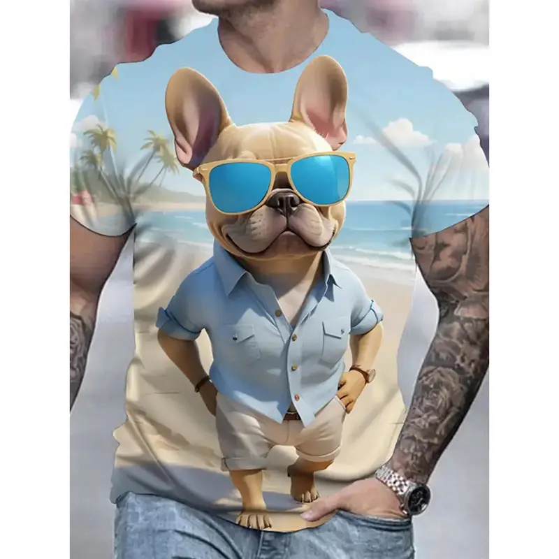 Cute Rabbit Children T-shirt Funny Animal Print Short Sleeve T-shirts Men Casual Street Summer Clothes Oversized Fashion Tee Top