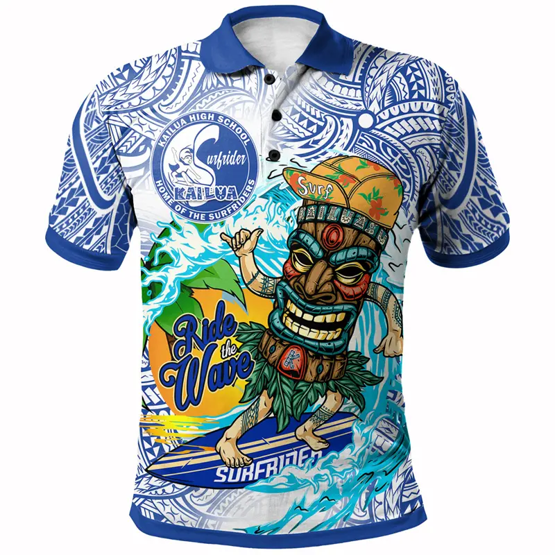 Fashion Hawaiian Tiki Polo Shirt Men's Clothing Vacation Travel Short Sleeve Shirts 3D Print Unique Pattern 2025 Trend Tee Top
