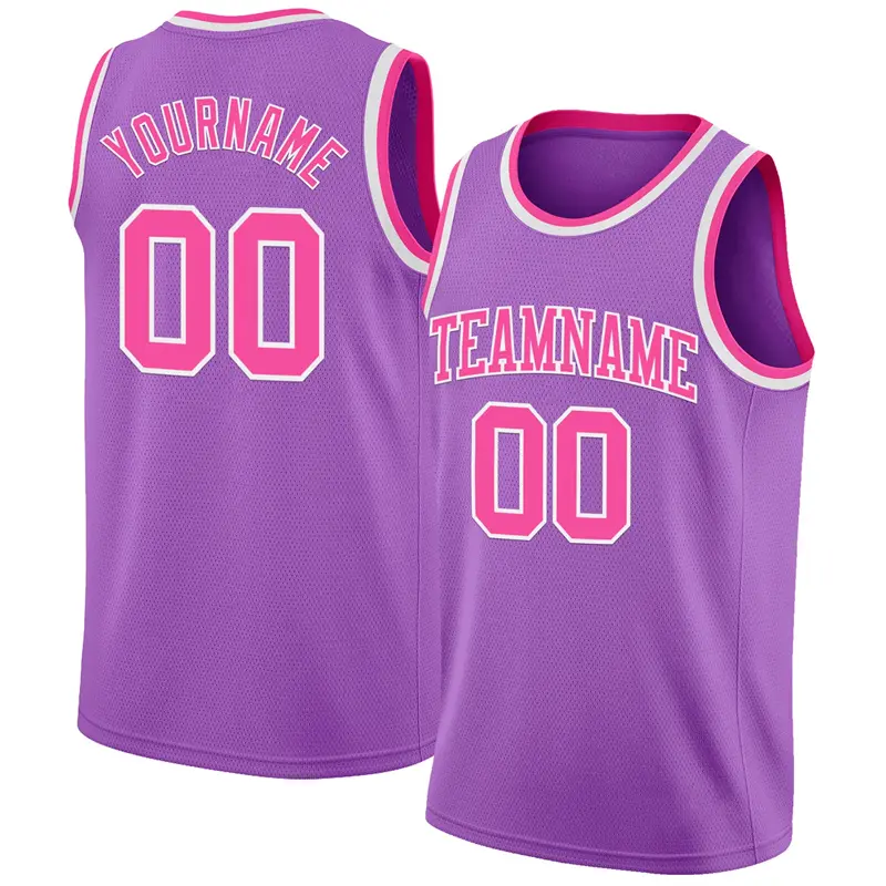 Purple Themed Basketball Vest Men Women O-neck Breathable Customized Name Number Sleeveless T-shirt Summer Fashion Gym Fitness