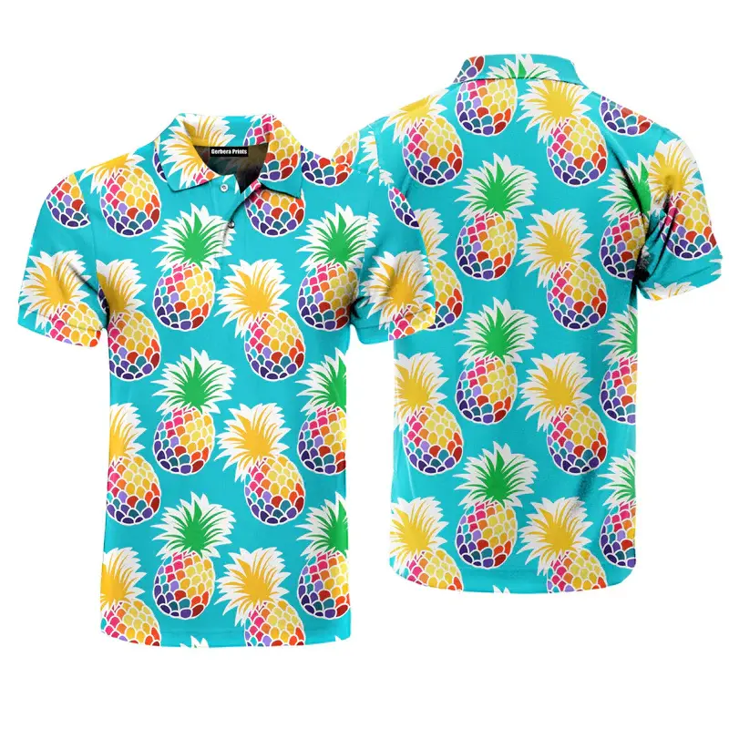 Summer Tropical Style Fashion Polo Shirts For Men Popular Ice Cream 3D Print Graphic Full Food Hip Hop Personality Golf Shirt