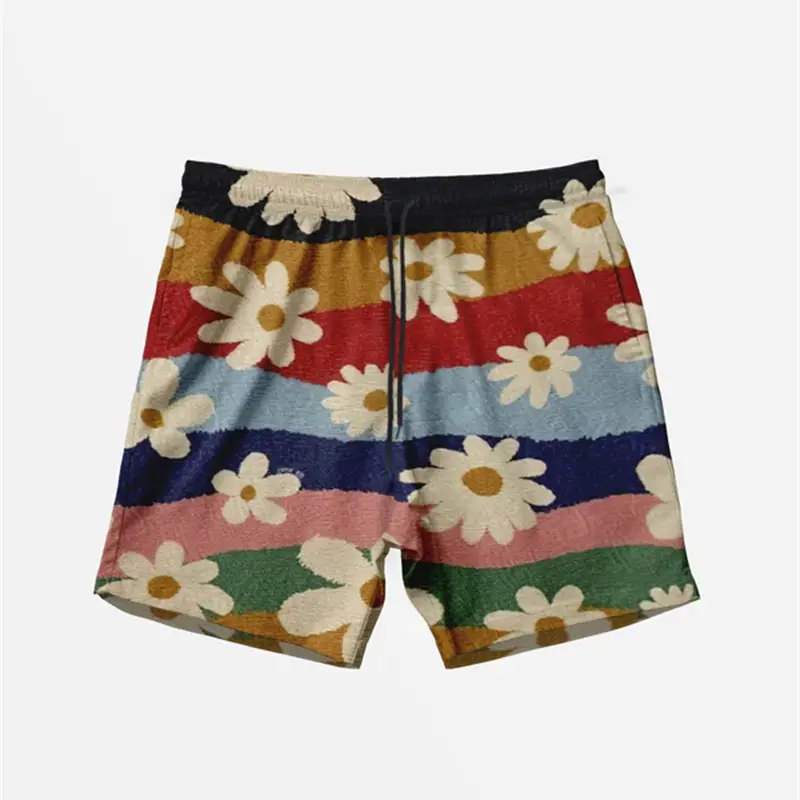 Daisy Flower Graphic Beach Shorts For Men Casual Daily Street Fashion Short Pants 2025 Summer Fashion Funny Colorful Flowers