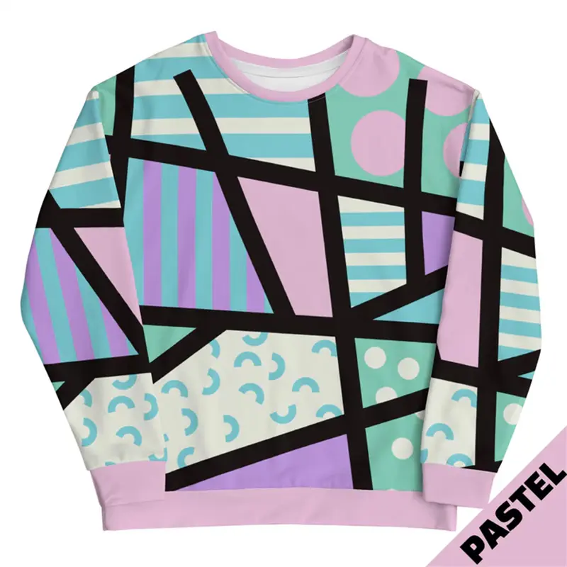 Square Line Graphics Sweatshirt For Men Casual Sport Personality Pullover Sweatshirts Spring Fashion Men's Long Sleeve Hoodie