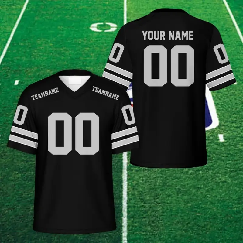 Football Sport Uniform Men Custom Jersey T-shirt DIY Personality Customized Name Team Tee Shirt Summer Casual Oversized Tee 2025