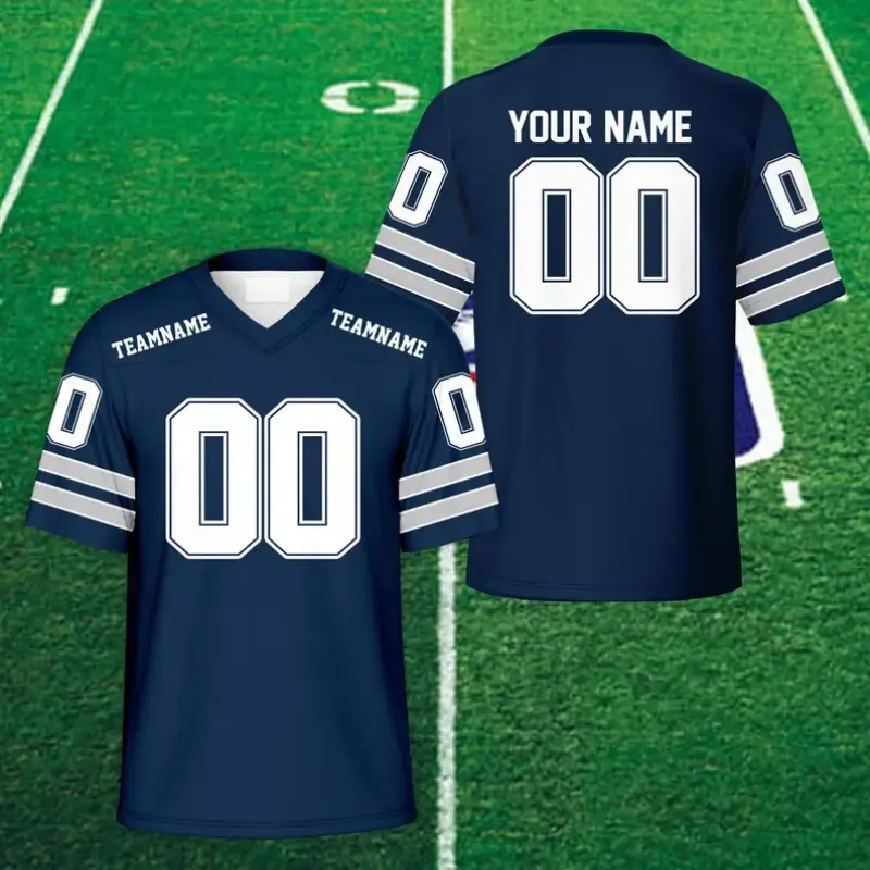 Football Sport Uniform Men Custom Jersey T-shirt DIY Personality Customized Name Team Tee Shirt Summer Casual Oversized Tee 2025