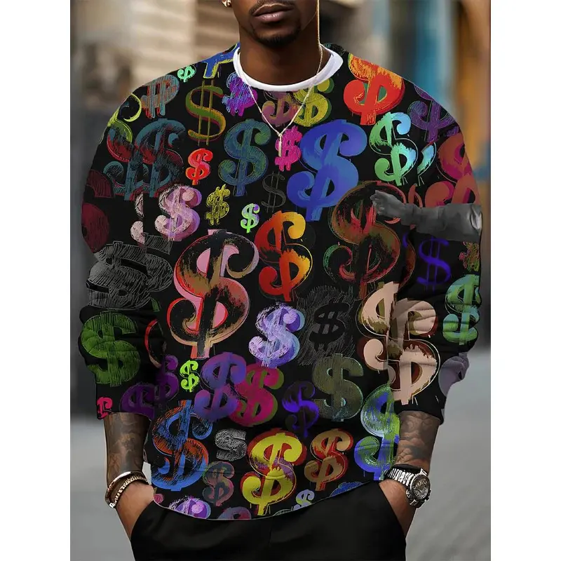 Black Retro Streetwear Plaid Sweatshirt Men's Clothing Art Graphic Pullover Top Harajuku Trend Classic Plaid Striped Men Hoodie