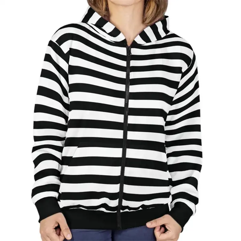 2025 Essentials Zip Hoodie Stripe Classic Fashion Streetwear Hooded Coat Rich Color Selection Spring Casual Loose Sweatshirt