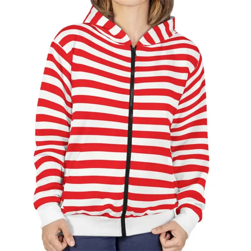 2025 Essentials Zip Hoodie Stripe Classic Fashion Streetwear Hooded Coat Rich Color Selection Spring Casual Loose Sweatshirt