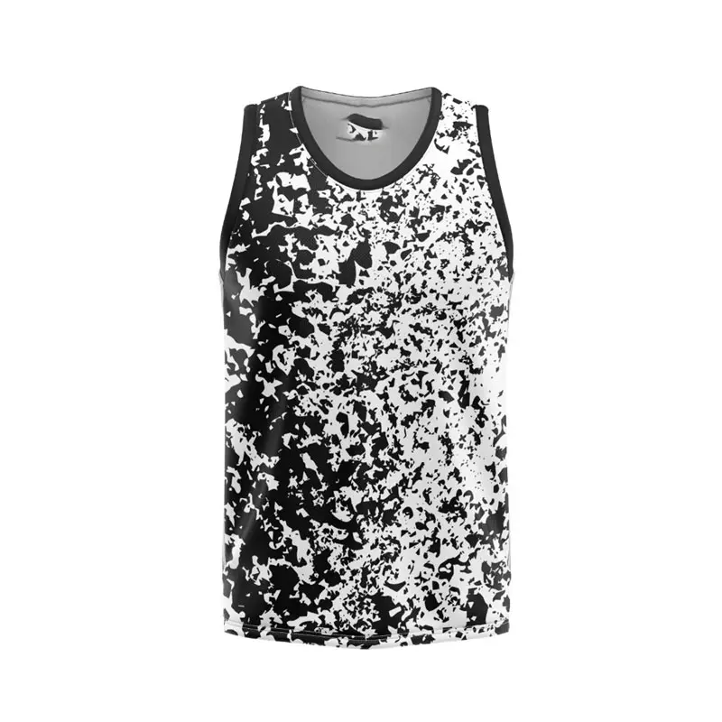 Rotating Stripe Art Tank Top For Men Hip Hop Graffiti Personality Street Loose Basketball Vest 2025 Novel Summer Paint Tee Top