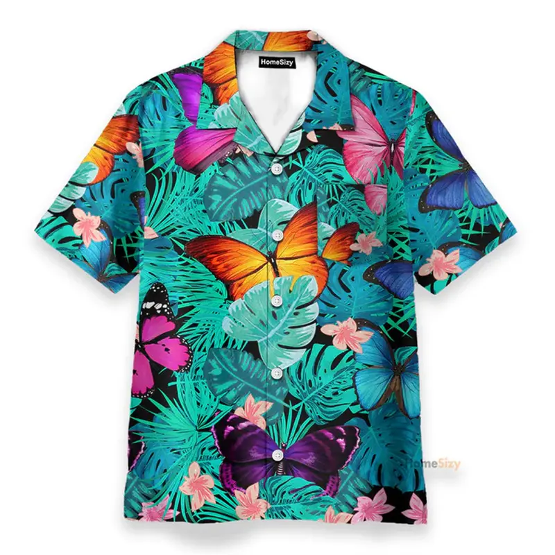Farm Animals Dairy Cow Print Leisure Shirts For Men Cute Black White Panda Penguin Lapel Button Shirts Summer Fashion Asian Size
