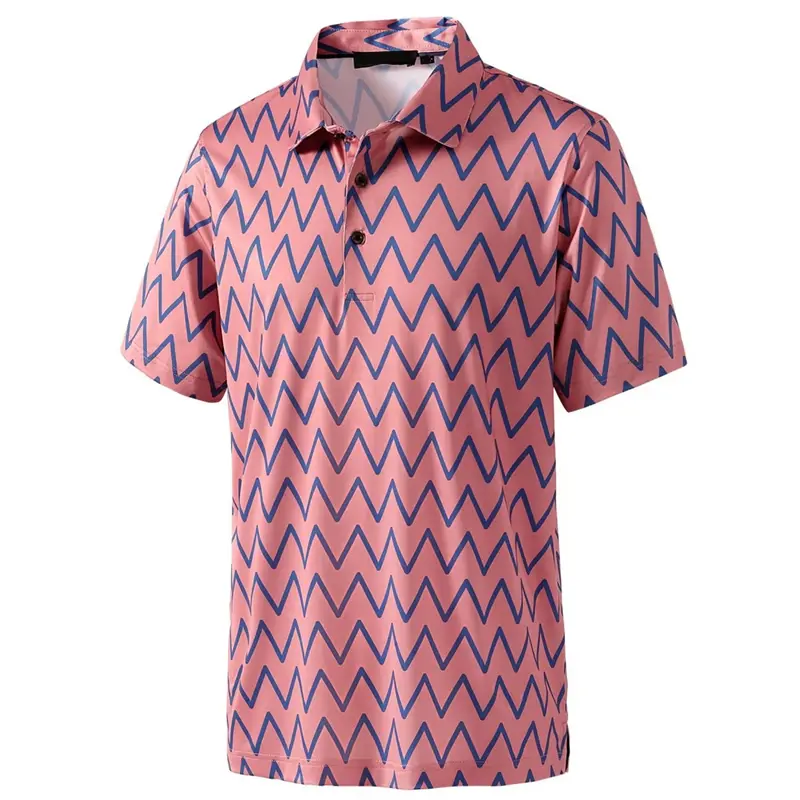 Stars Tree Pattern 3D Printed Polo Golf Shirt For Men Plaid Striped Design Casual Sports Button T-shirt Short Sleeves Sunday