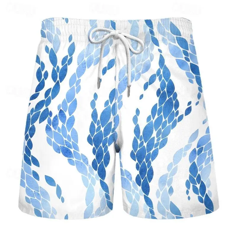 Japanese Style Waves Print Beach Short For Men And Kids Quick Dry Drawstring Surf Swim Trunks Football Sports Funny Board Shorts