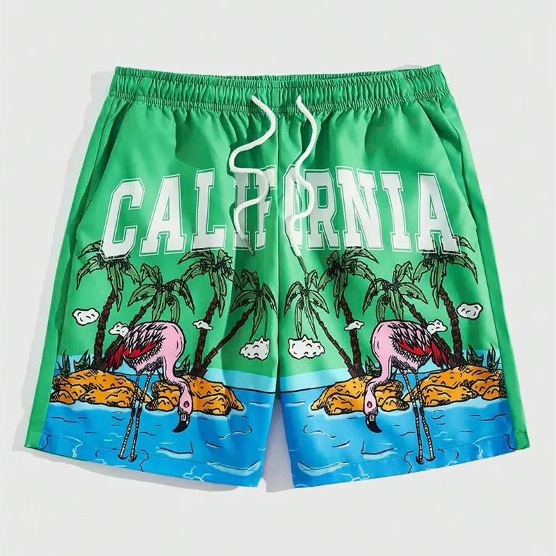 Holiday Style 3d Printed Shorts For Men's Outdoor Sports Surfing Board Shorts Fashion Leisure Trend Quick Drying Short Pants