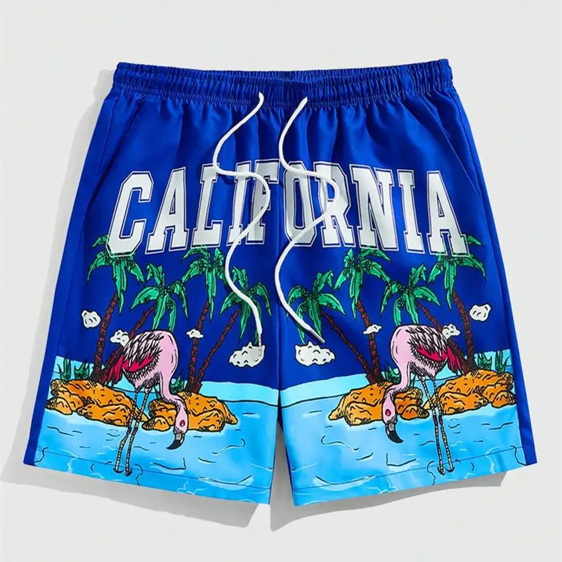 Holiday Style 3d Printed Shorts For Men's Outdoor Sports Surfing Board Shorts Fashion Leisure Trend Quick Drying Short Pants