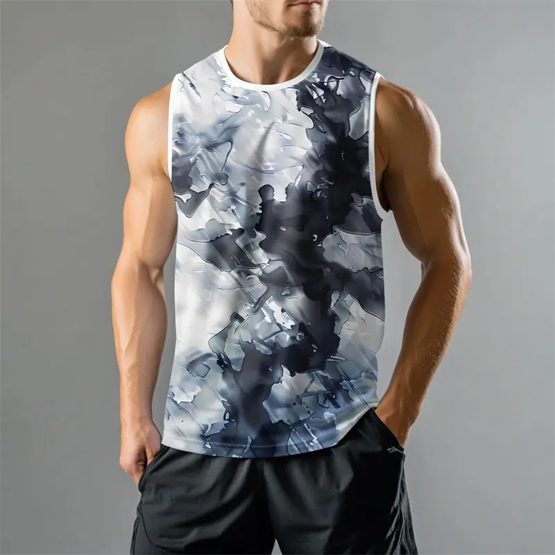 Fashion 3D Printed Graphic Summer Vest For Men Casual Street Star Graphic Loose Sleeveless Tee Gym Fitness Pullover Top 2025
