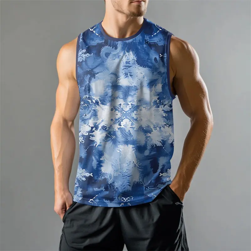 Fashion 3D Printed Graphic Summer Vest For Men Casual Street Star Graphic Loose Sleeveless Tee Gym Fitness Pullover Top 2025