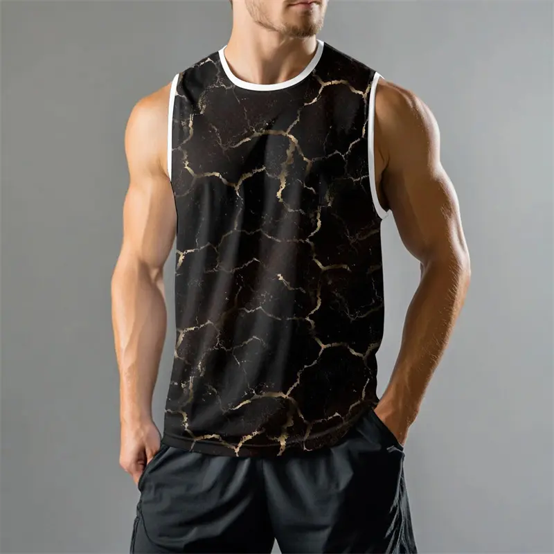 Fashion 3D Printed Graphic Summer Vest For Men Casual Street Star Graphic Loose Sleeveless Tee Gym Fitness Pullover Top 2025