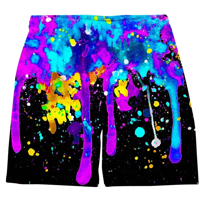 Street Painting Graffiti Shorts For Men 3d Print Personality Pattern Oversized Short Pants Many Colors Quick Dry Short Trousers