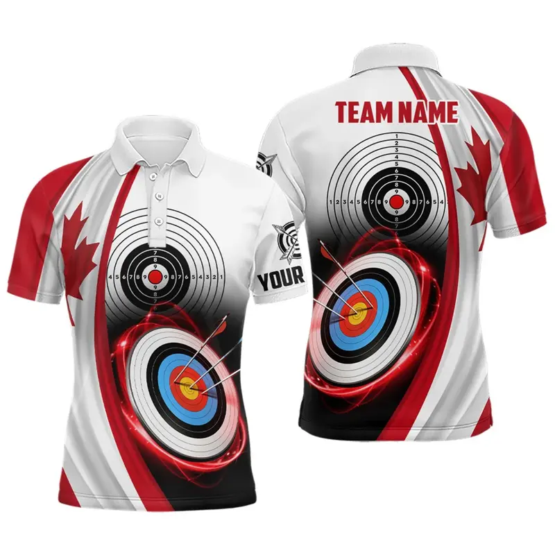 2025 New Archery Polo Shirts For Men Add Your Name Team Personality Custom Short Sleeve Lapel Polo Shirt Summer Outdoor Casual