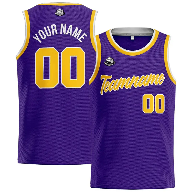 Summer Basketball Vest For Men Custom Name Logo Sleeveless T-shirt Personality Street Unique Design 2025 Fashion Purple Tank Top