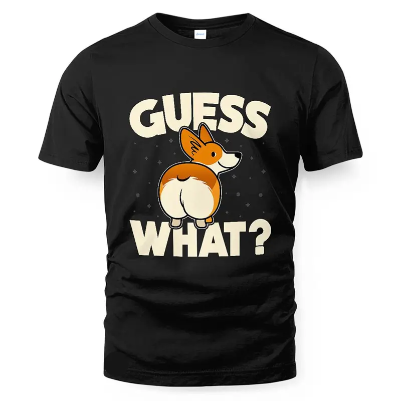 2025 Fashion Summer Corgi T-shirt For Men Humour Funny Print Graphic Crewneck T Shirts Outdoor Sports Streetwear Women Tee Top