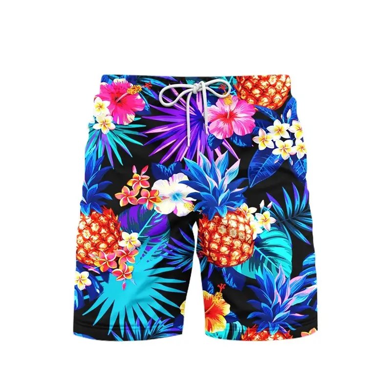 Cartoon Cute Pineapple 3d Printed Shorts For Men Fruit Watermelon Casual Beach Shorts Quick Dry Fashion Streetwear Short Pants