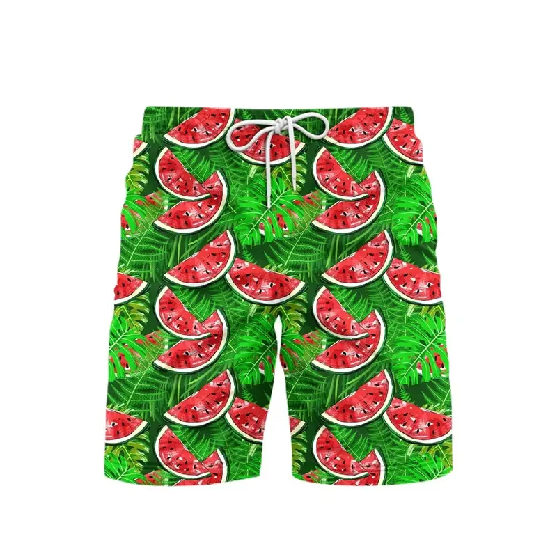 Cartoon Cute Pineapple 3d Printed Shorts For Men Fruit Watermelon Casual Beach Shorts Quick Dry Fashion Streetwear Short Pants