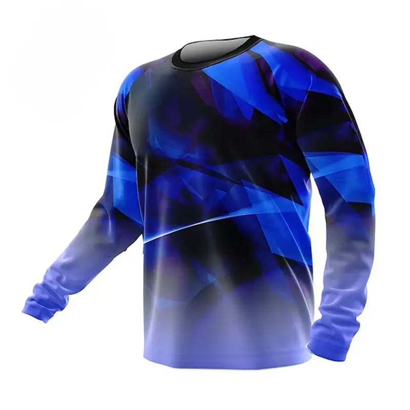 Men's Daily Sports T-shirts Outdoor Running Fitness Breathable Long Sleeve T Shirts 3D Print Simple Tees Top Autumn Clothing