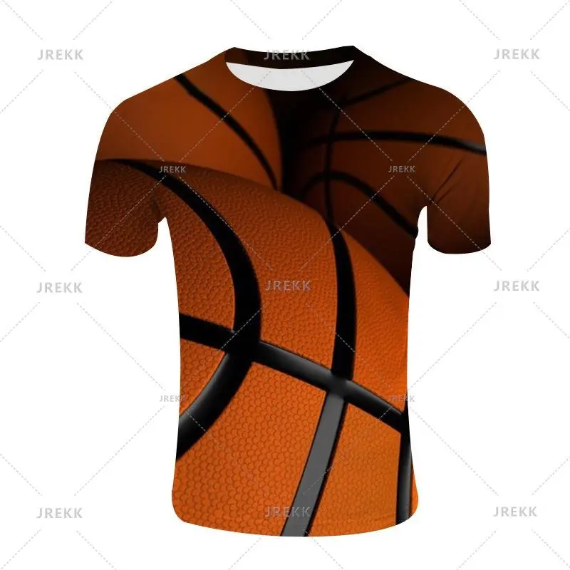 Basketball Sport Print T-shirt For Men's Clothing Cool Graphic Breathable T Shirts 2025 Summer Fashion Outdoor Street Tee Top