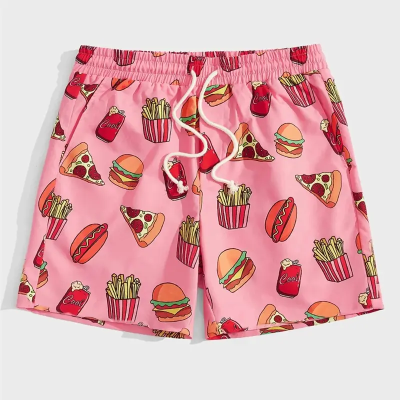Cool Gradient Stars Beach Short For Men Harajuku Streetwear Quick Dry Board Shorts Travel Casual Outdoor Sports Pants Summer