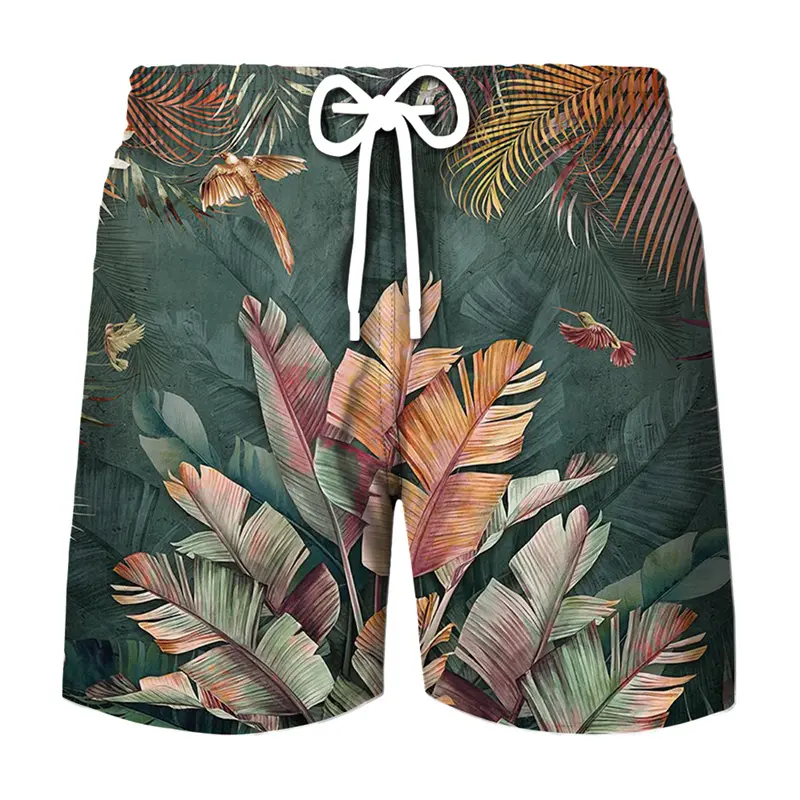 Tree Leaf Camouflage 3d Printed Shorts For Men Casual Sports Breathable Short Pant Summer Fashion Trend Clothes Shorts Trousers