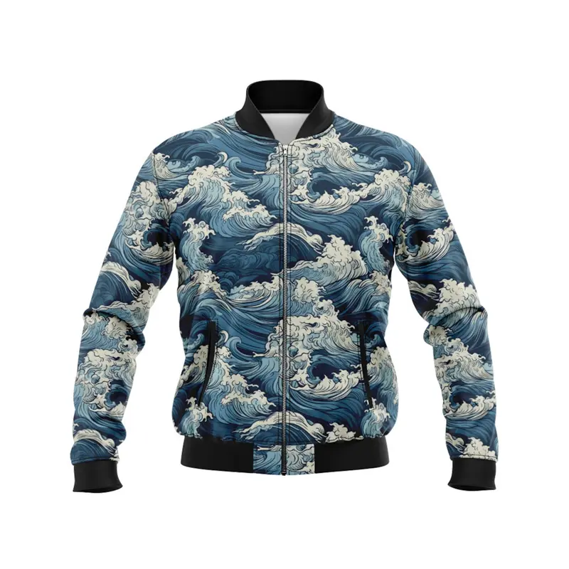 Japanese Style Painting Printing Jacket Men Clothing Personality Special Graphic Jackets Streetwear Harajuku Autumn Bomber Coat