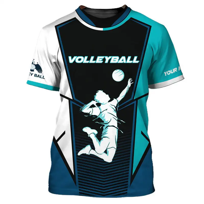 Volleyball Sports T-shirt For Men Women Daily Casual Fashion Short Sleeve T Shirts Outdoor Street Custom Name DIY Tee Top 2025