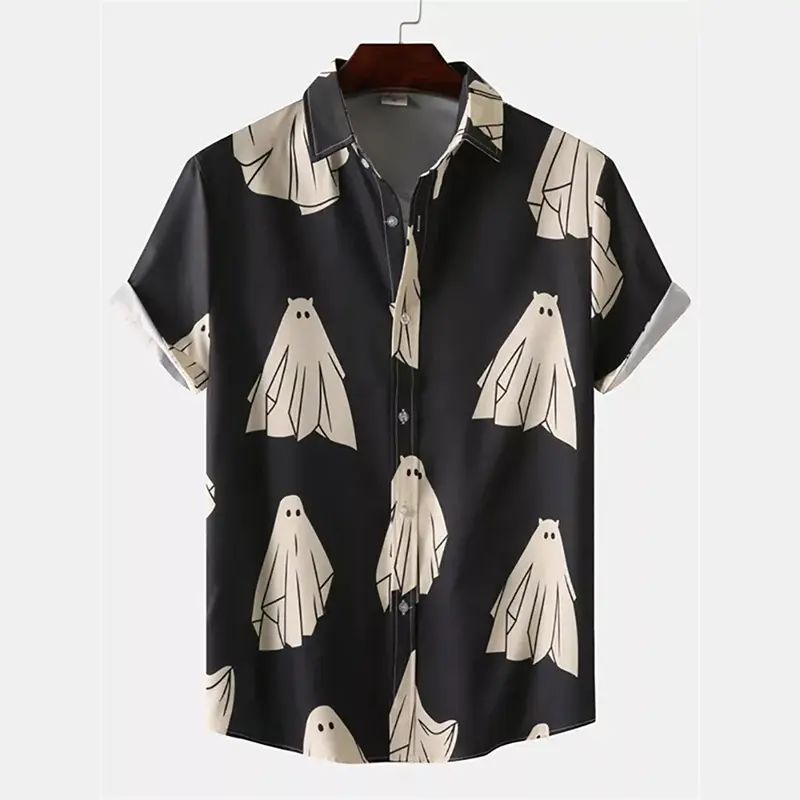 Hawaiian Casual Fashion Shirt Men's Clothing 3d Printed Leaf Lapel Button Shirts Merman Turtle Pattern Sea Beach Soft Blouse
