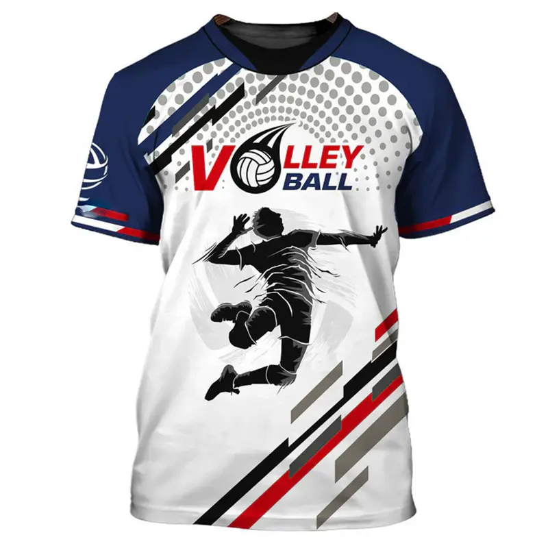 Volleyball Sports T-shirt For Men Women Daily Casual Fashion Short Sleeve T Shirts Outdoor Street Custom Name DIY Tee Top 2025