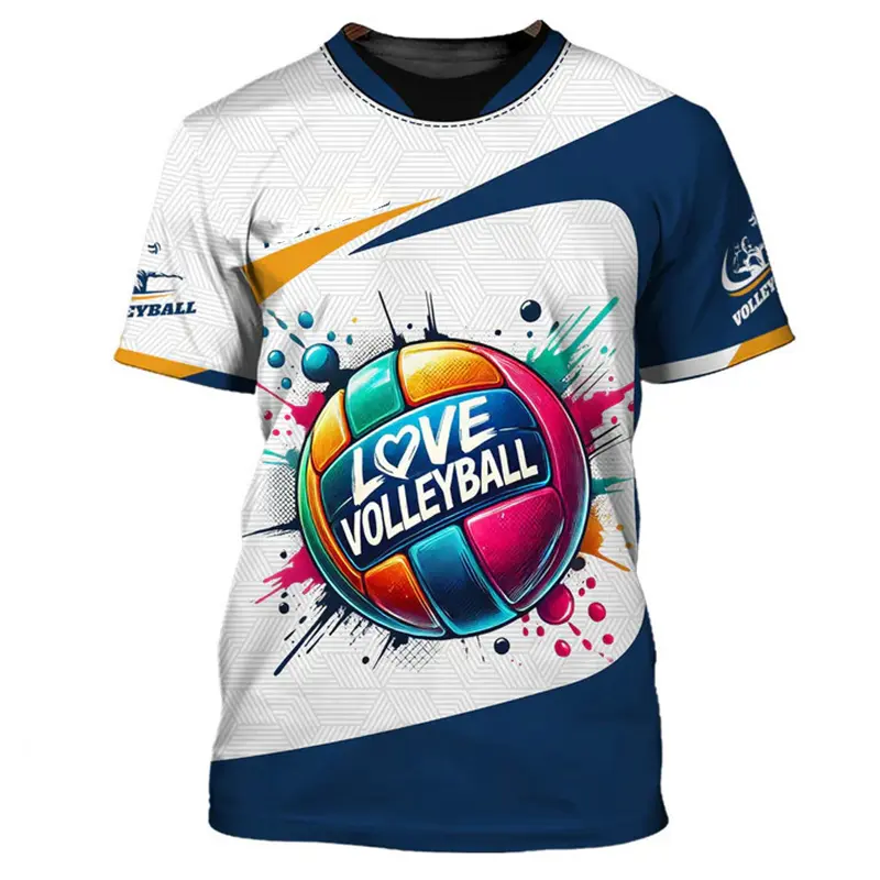 Volleyball Sports T-shirt For Men Women Daily Casual Fashion Short Sleeve T Shirts Outdoor Street Custom Name DIY Tee Top 2025