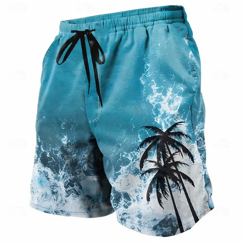 Beach With Waves Leisure 3D Print Beach Shorts For Men Street Casual Daily Funny Board Short Summer 2025 New Breathable Loose