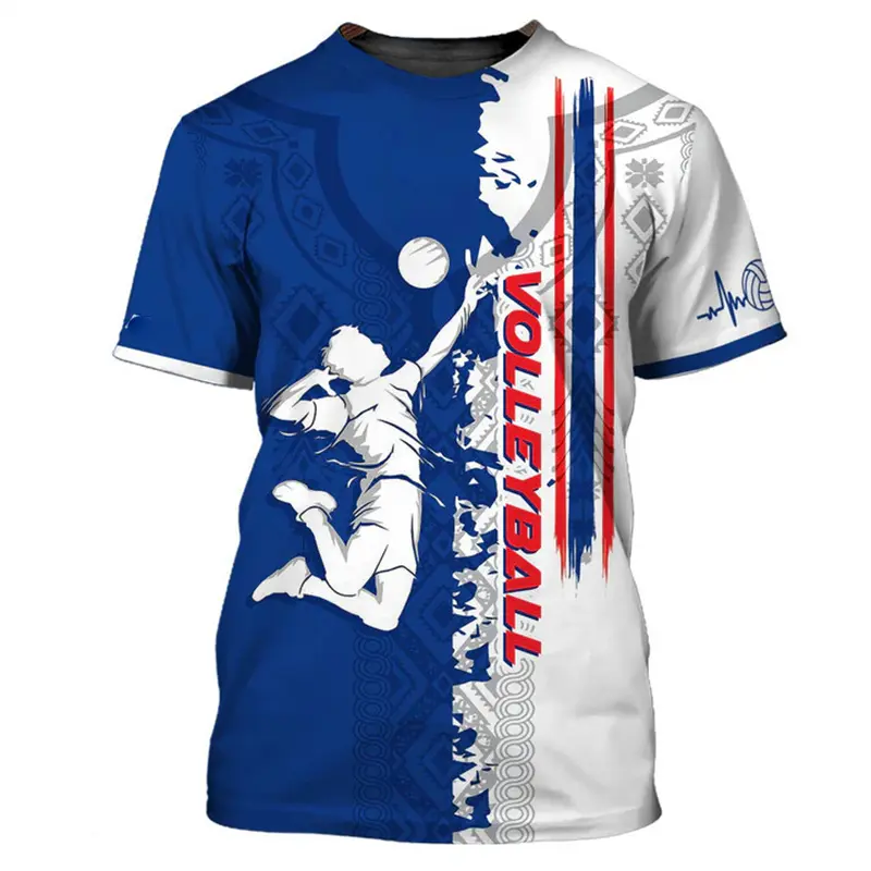 Volleyball Sports T-shirt For Men Women Daily Casual Fashion Short Sleeve T Shirts Outdoor Street Custom Name DIY Tee Top 2025
