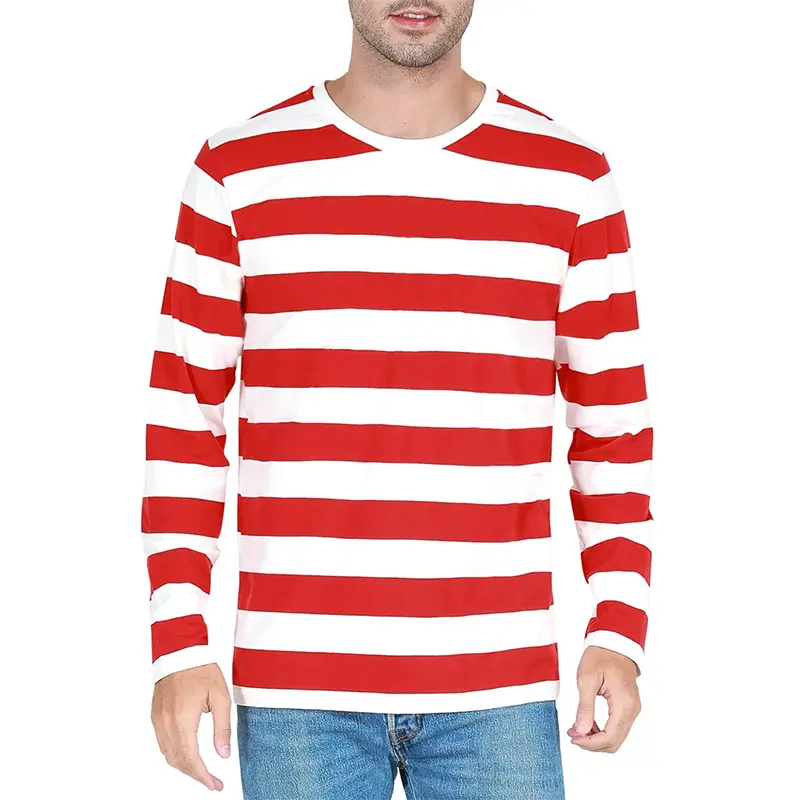 Classic Contrast Stripes Sweatshirt Men Clothing Long Sleeve Pullover Sweatshirts 3D Print Colorful Daily Casual O-neck Hoodies