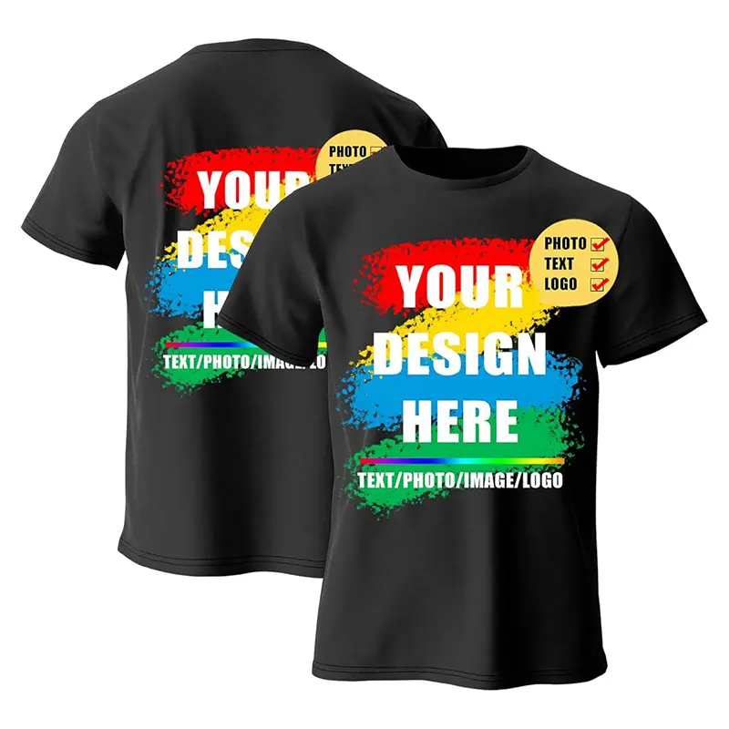 Customized T-shirts With Warm Photos Of Family Members Short Sleeve O-neck DIY Personality Design All Over Print T Shirts