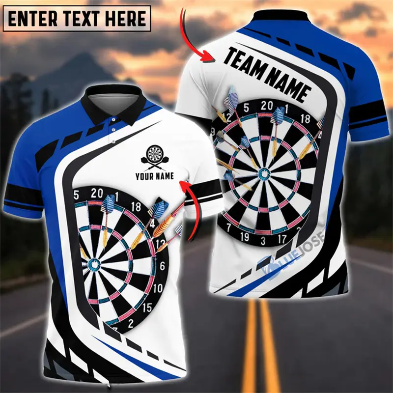 2025 New Design Polo Shirts Unisex Personality Custom Name Lapel Button Polo Shirt Unique 3D Print Summer Sport Breathable Top