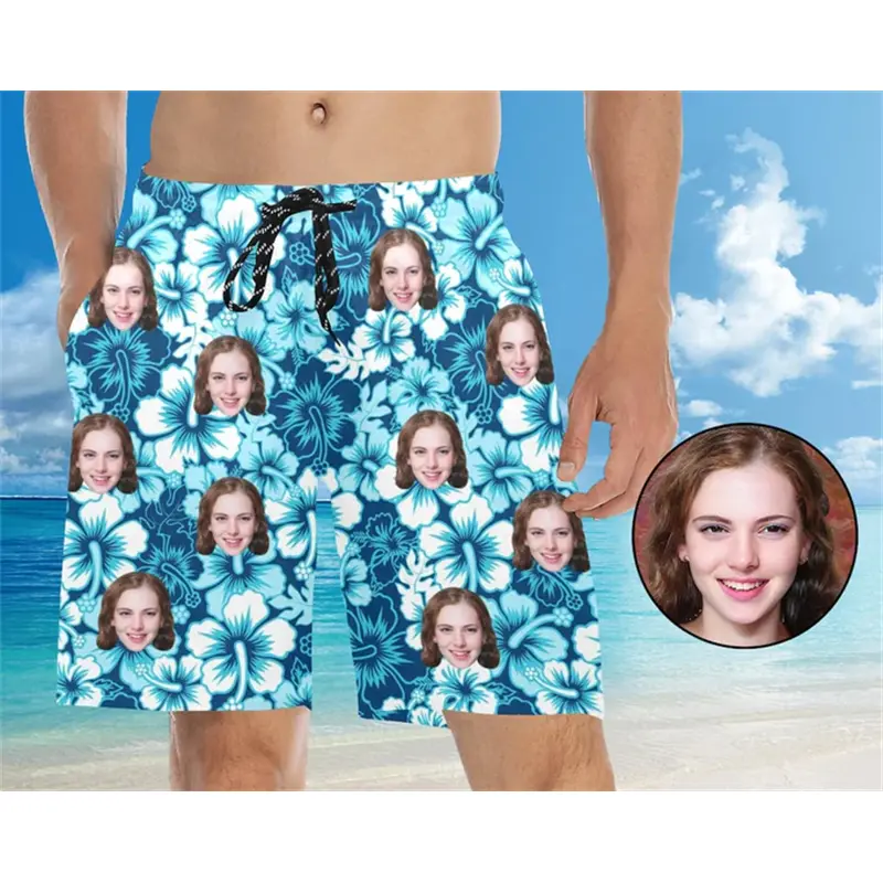 Face Photo Custom Funny Beach Shorts Men Women Personality Hip Hop Streetwear Humour 3d Print Custom Summer Board Short 2025
