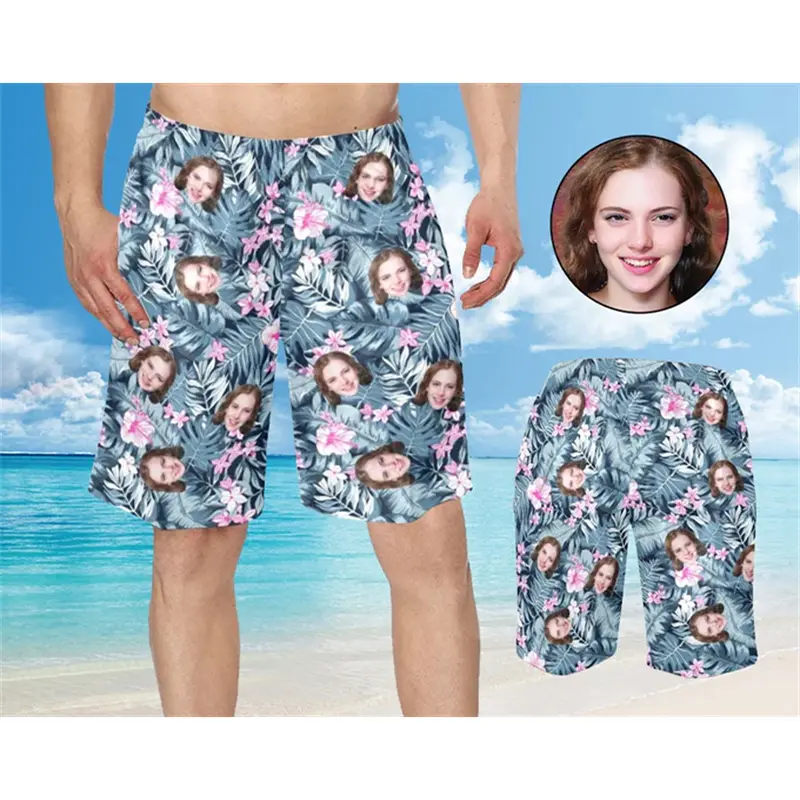 Face Photo Custom Funny Beach Shorts Men Women Personality Hip Hop Streetwear Humour 3d Print Custom Summer Board Short 2025