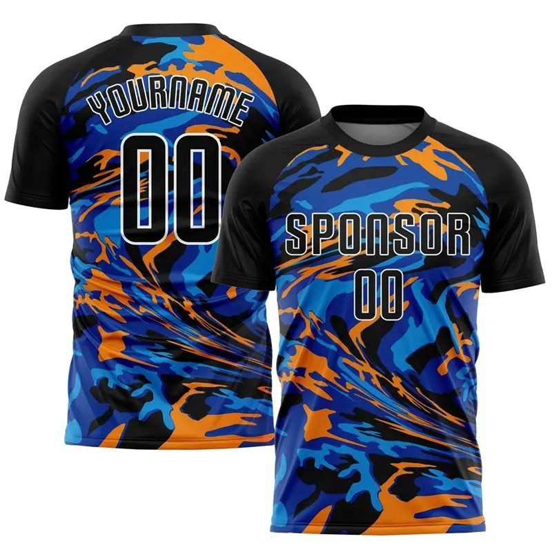 Football Team Uniform T-shirt Men Clothing Personality Customize Name Sport T Shirts Colors Print Graffiti Summer Diy Number Tee