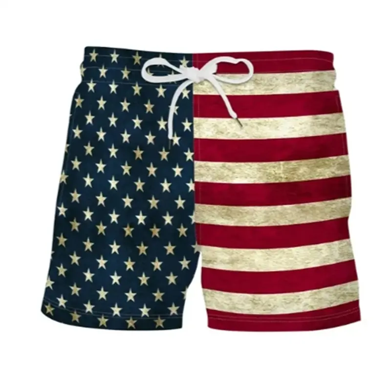 National Flag 3d Printed Shorts For Men American England Striped Short Pants Street Retro Summer Casual Fashion Short Trousers