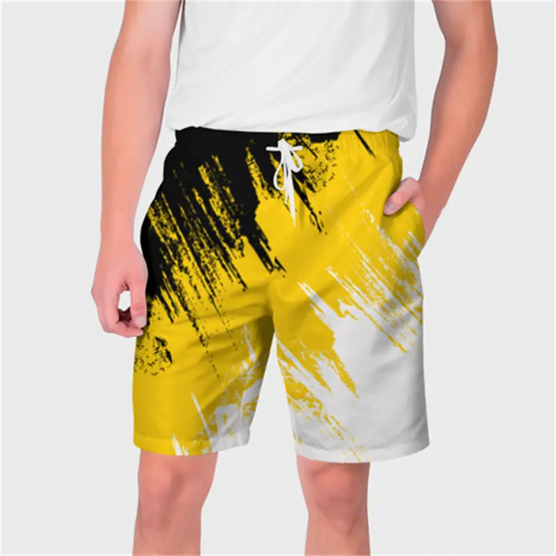 Russia National Emblem Print Board Short Summer Fashion Streetwear Loose Beach Shorts Graffiti Design New Fashion Trend Trunks