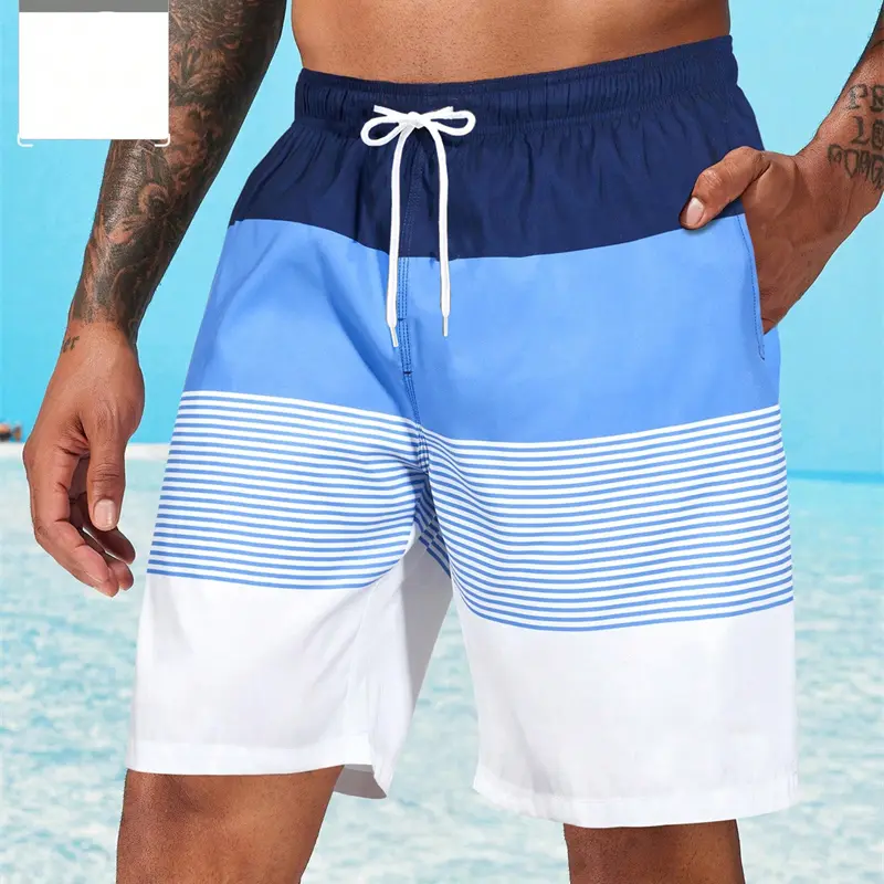 Sea Beach Casual Classic Stripe Beach Shorts For Men Loose Breathable Quick Dry Sport Board Short Summer Fashion New Short Pant