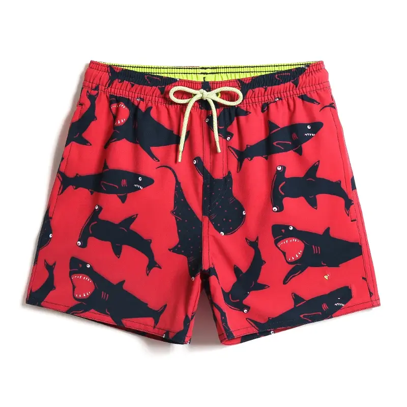 3D Print Animal And Fruit Men Beach Shorts Pink Donut Leisure Funny Quick Dry Board Shirt Summer Daily Shark Fans Swim Trunks